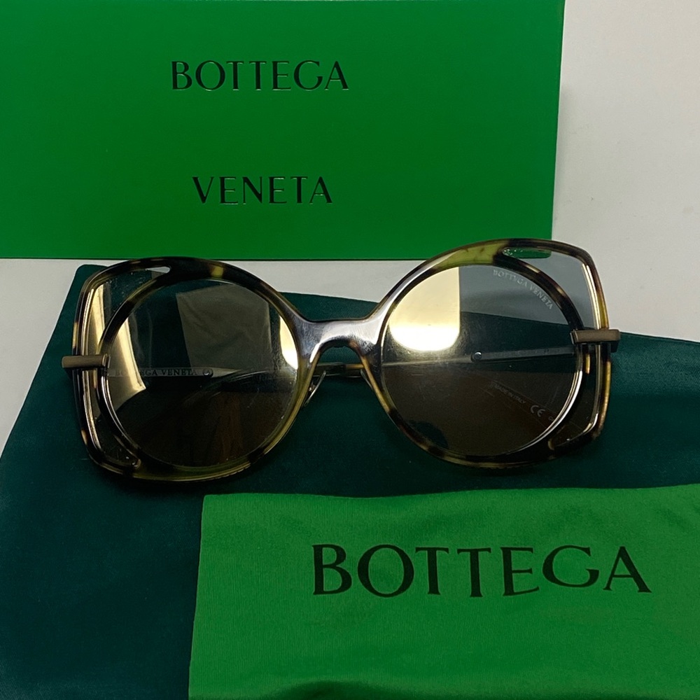 Bottega Veneta BV0177S 002 HAVANA BRONZE GOLD